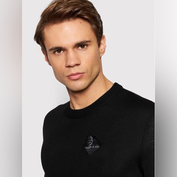 rmani Exchange Black Sweater
style 6KZM1S ZMS8Z

Color 1200

light weight - Picture 2 of 7